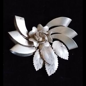 925 Sterling Silver Flower 🌹 Pin Vintage